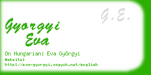 gyorgyi eva business card